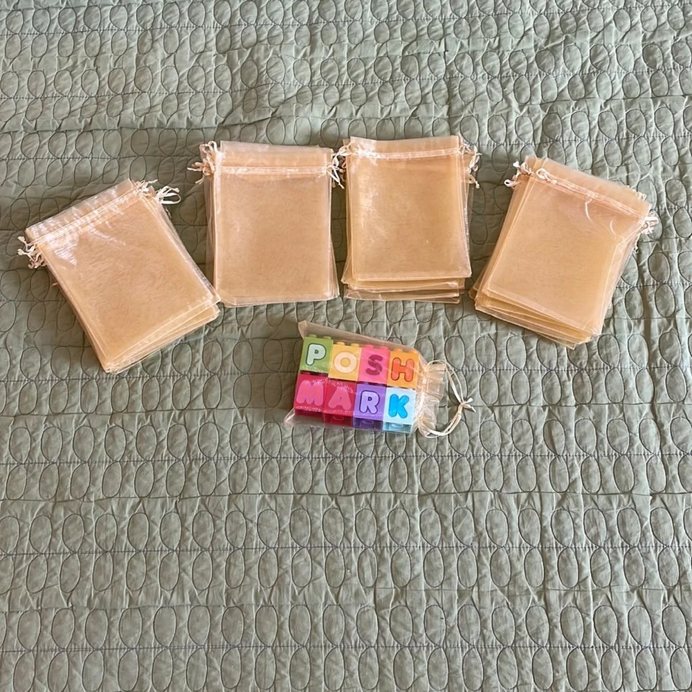 💛NWOT 50 Individual Organza Drawstring Gift or Wedding Bags Excellent Condition